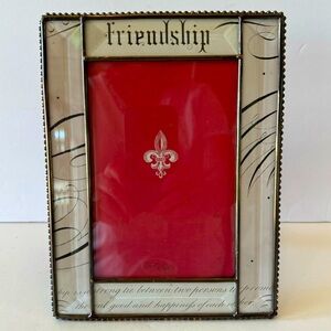 Fringe at Home Beveled Glass 4 x 6 Photo Tabletop Picture Frame Friendship GIFT